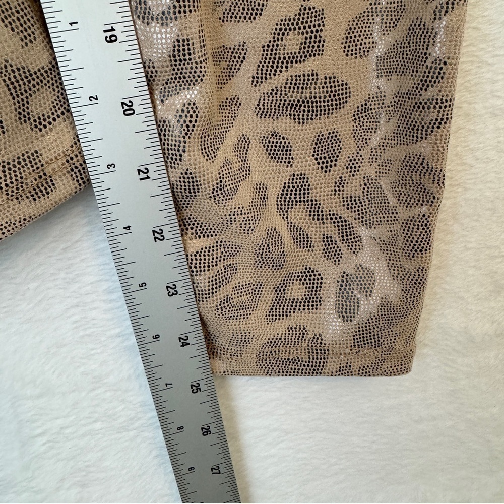 Mother High Waisted Seamless Looker Ankle Faux Suede Leopard Print Pants Size 32 - Picture 6 of 11